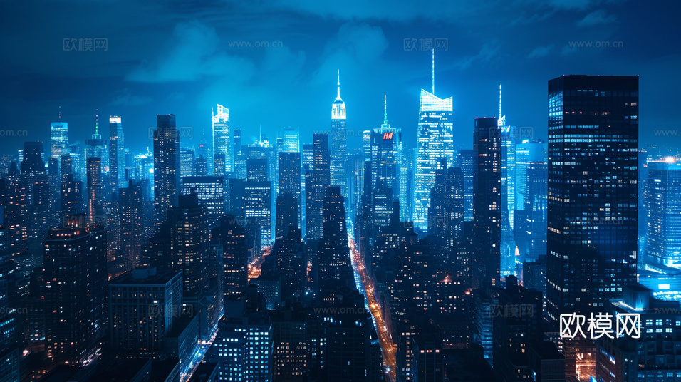夜晚都市外景下載(渲染圖2)