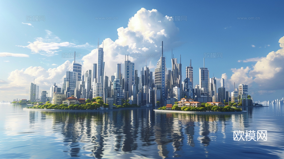 夜晚都市外景下载(渲染图1)