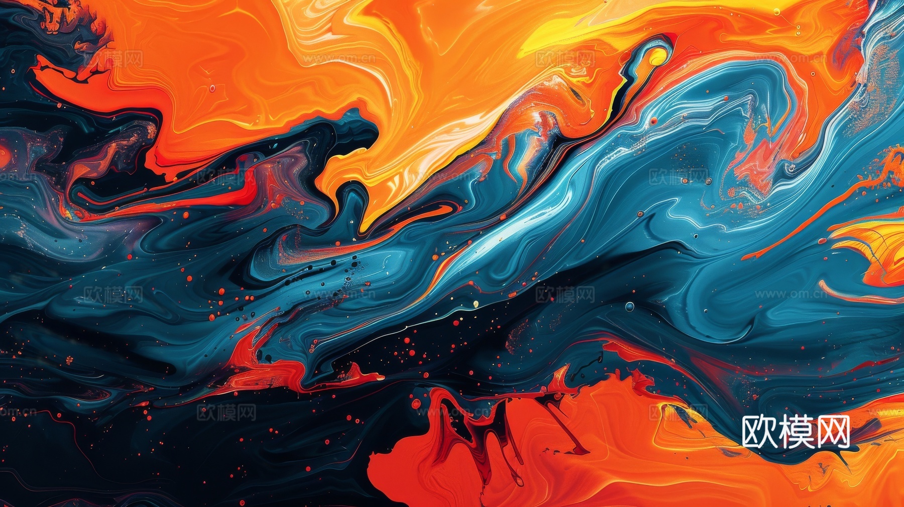 3D立体肌理油画涂抹背景壁纸