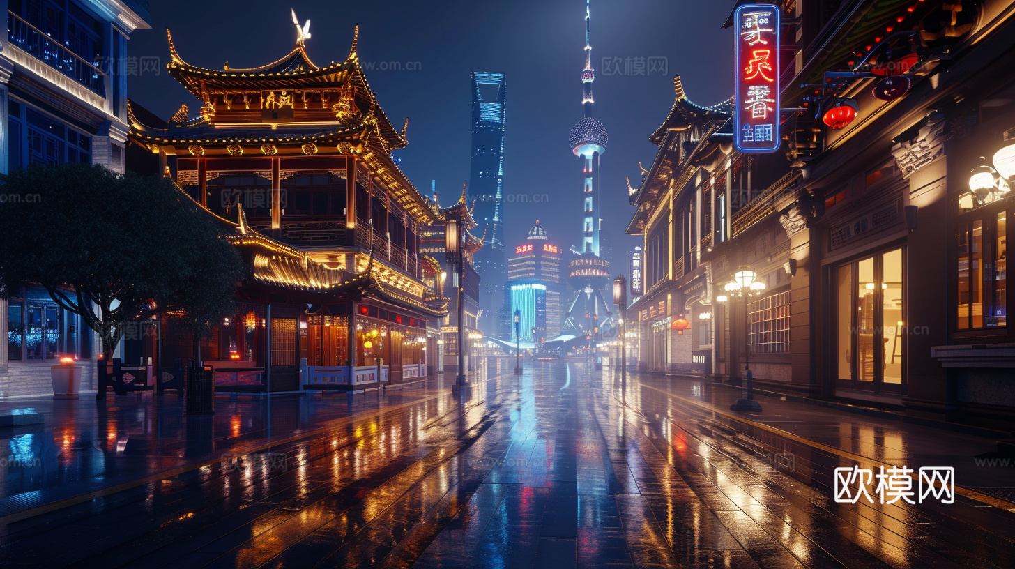 夜晚都市外景