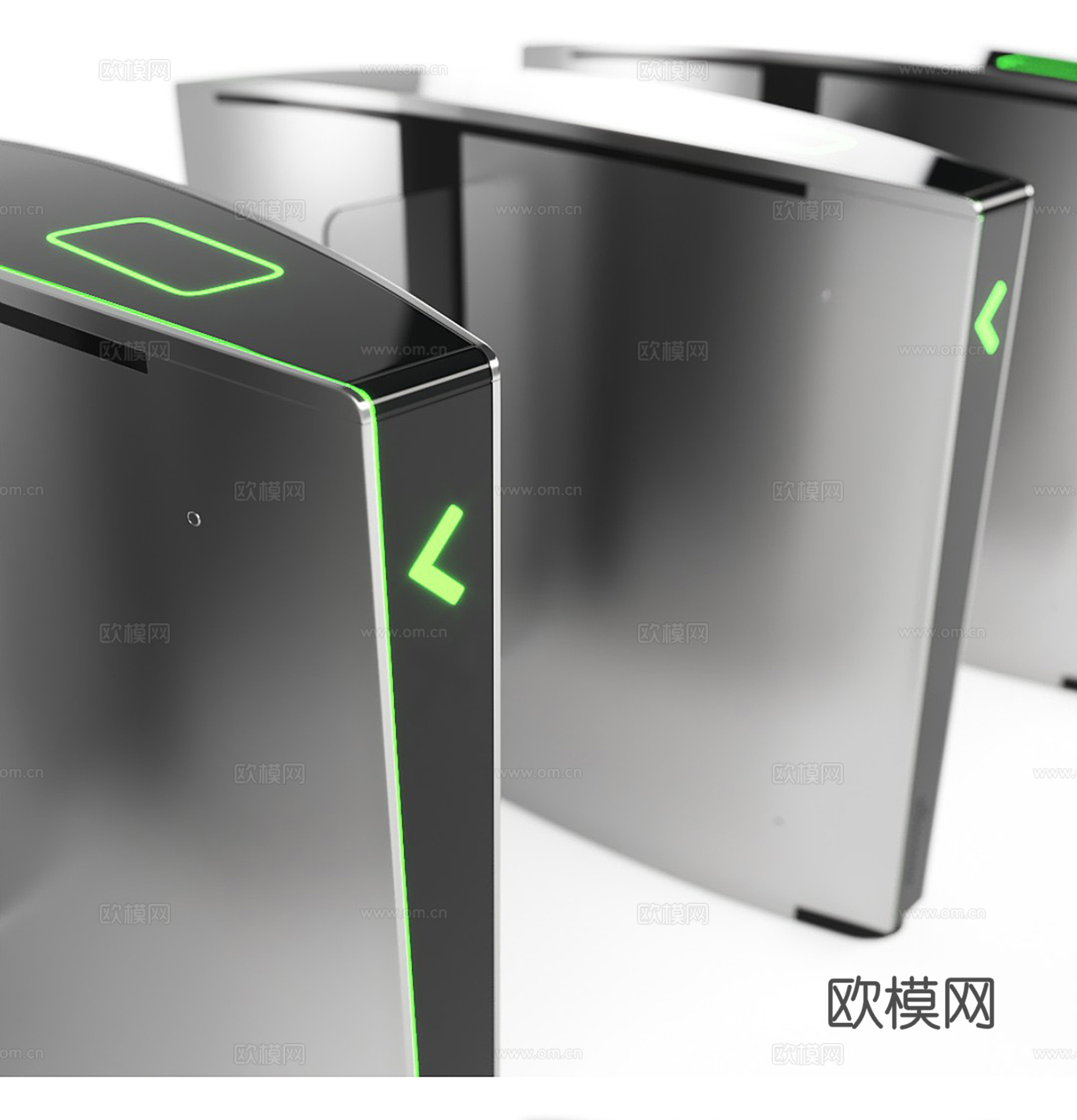 安保闸机 门禁机3d模型