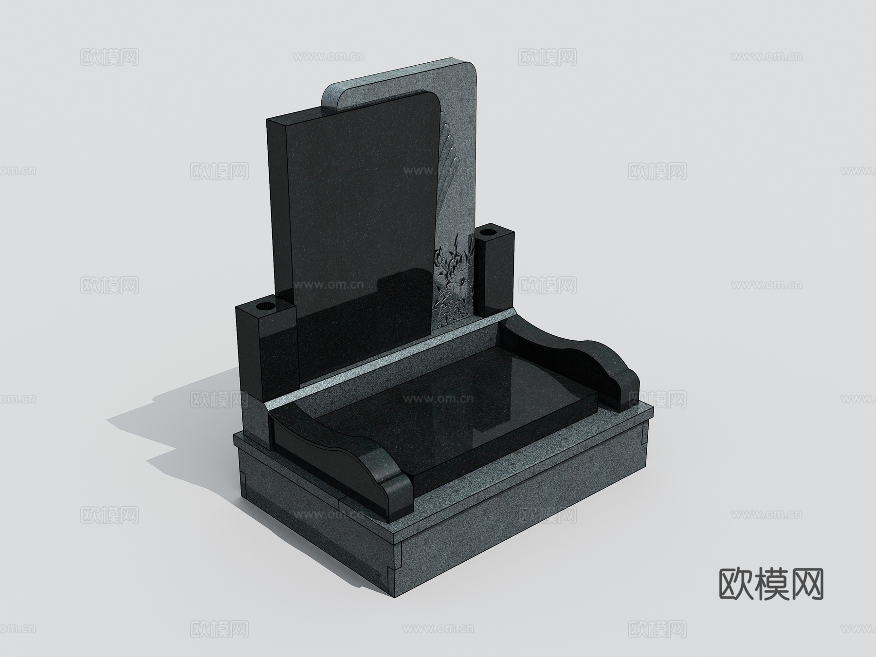 现代公墓墓碑3d模型