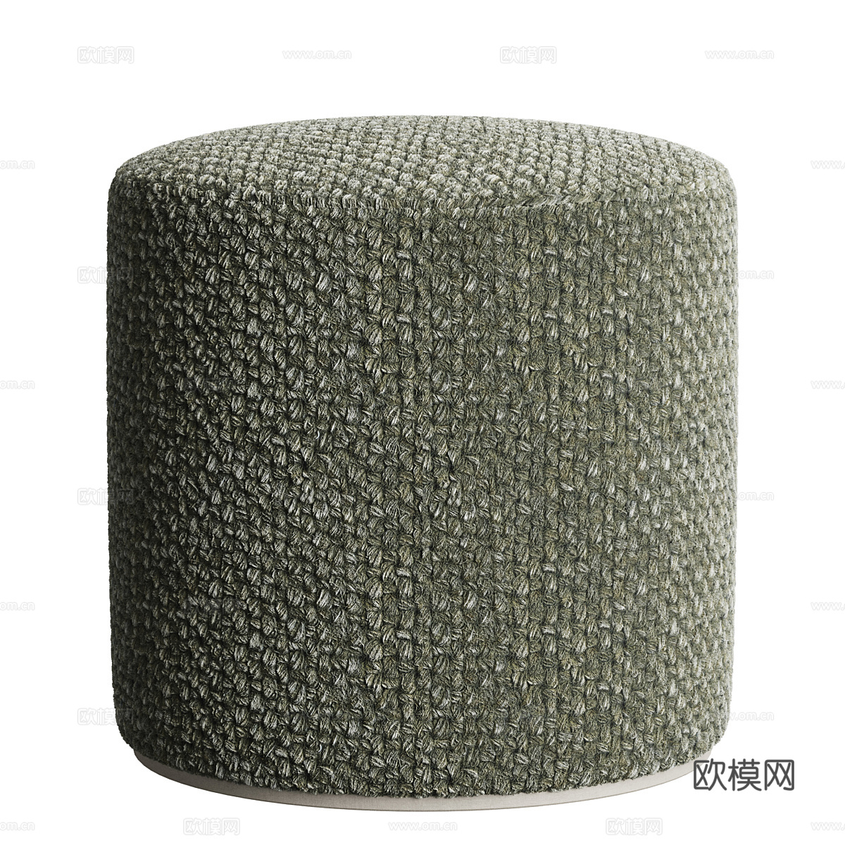 现代意式布艺圆凳3d模型