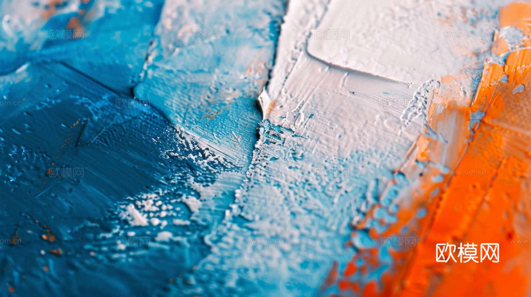 3D立体肌理油画涂抹背景壁纸下载（渲染图1）