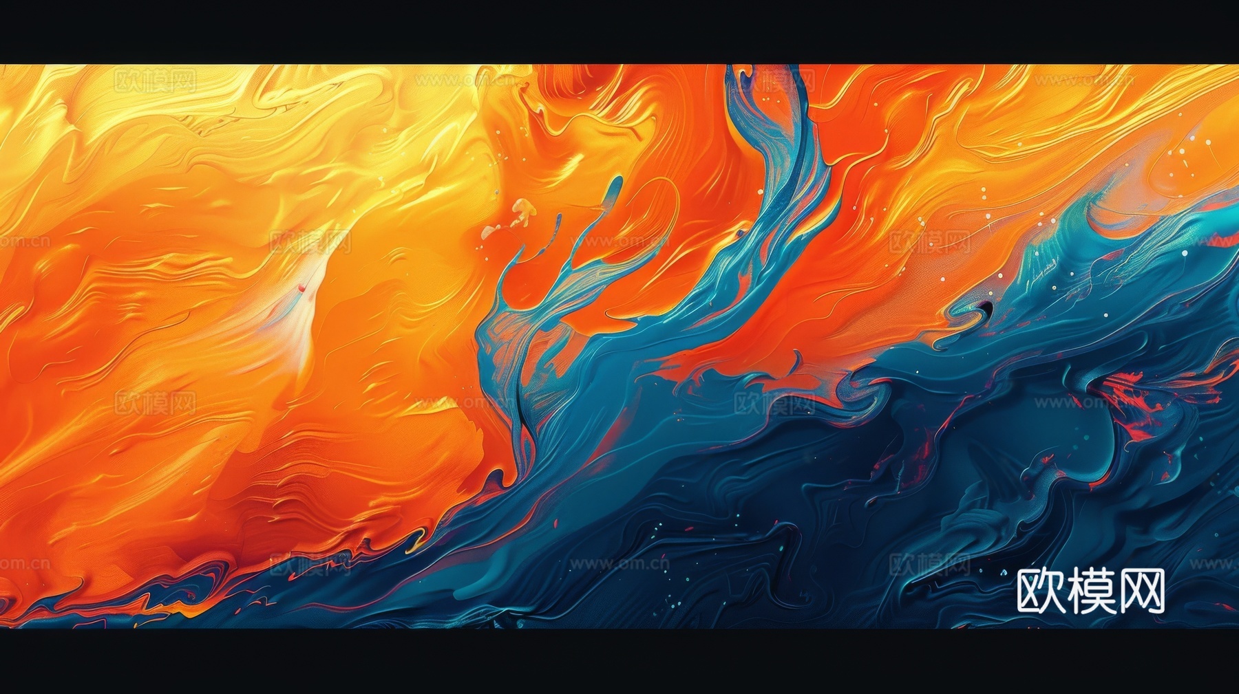 3D立体肌理油画涂抹背景壁纸下载（渲染图4）