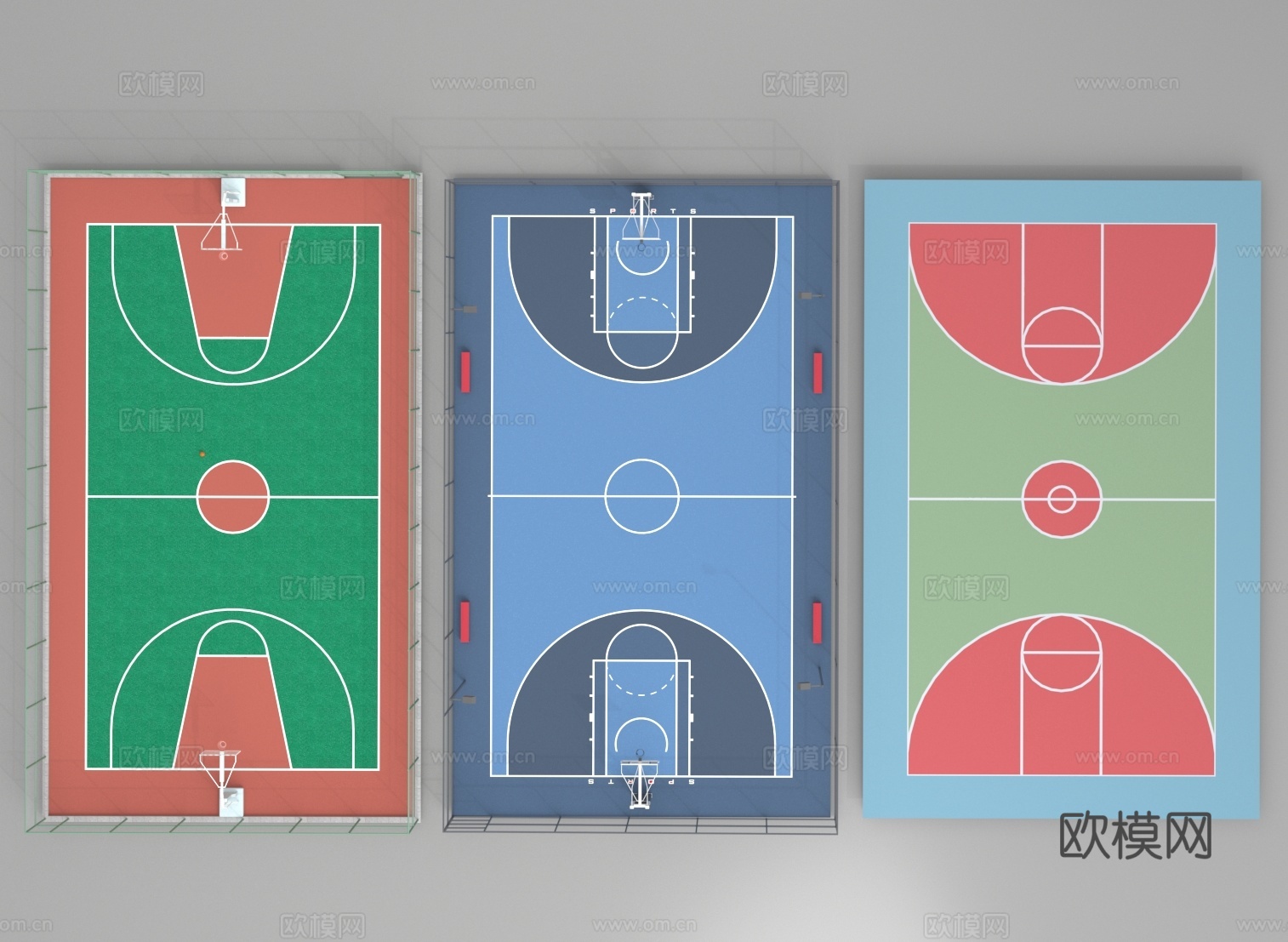 篮球场3d模型