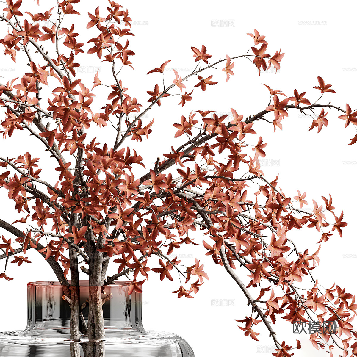 新中式轻奢花瓶花艺3d模型
