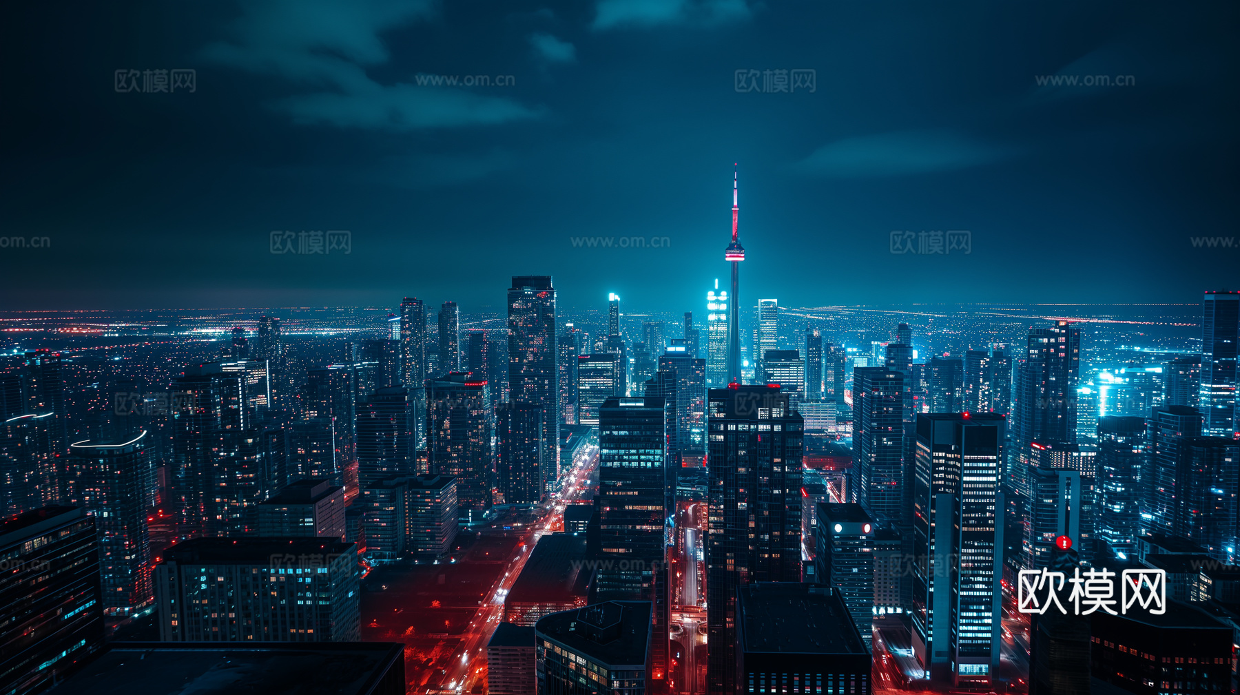 夜晚都市外景