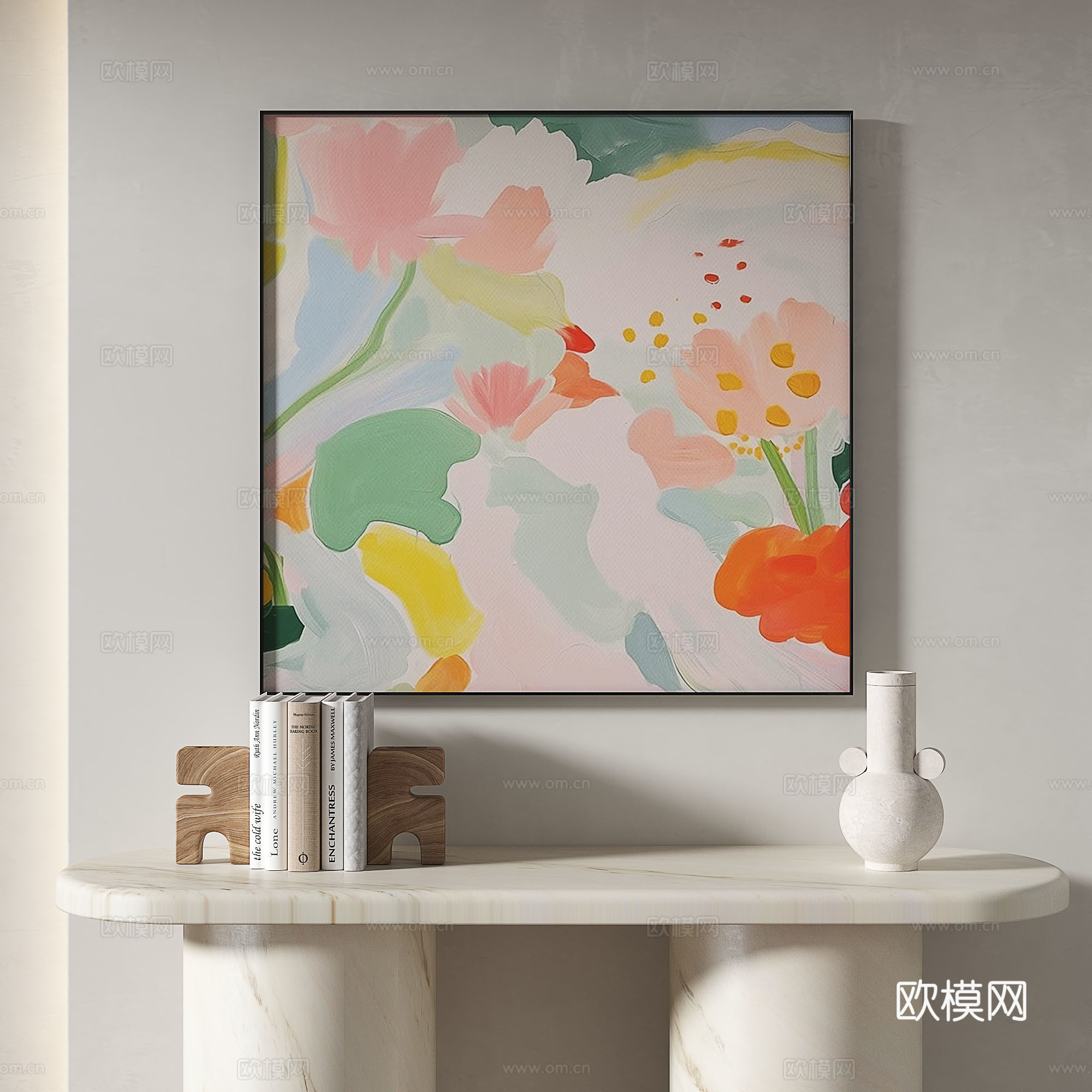现代，简约，抽象，复古，中古，轻奢，装饰画3d模型