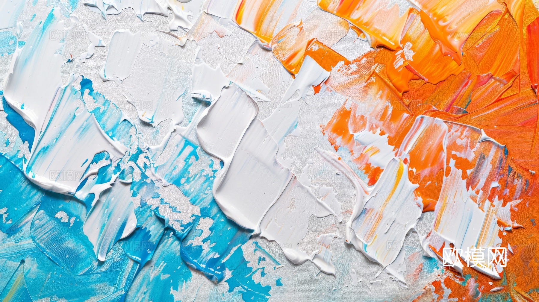 3D立体肌理油画涂抹背景壁纸下载（渲染图4）