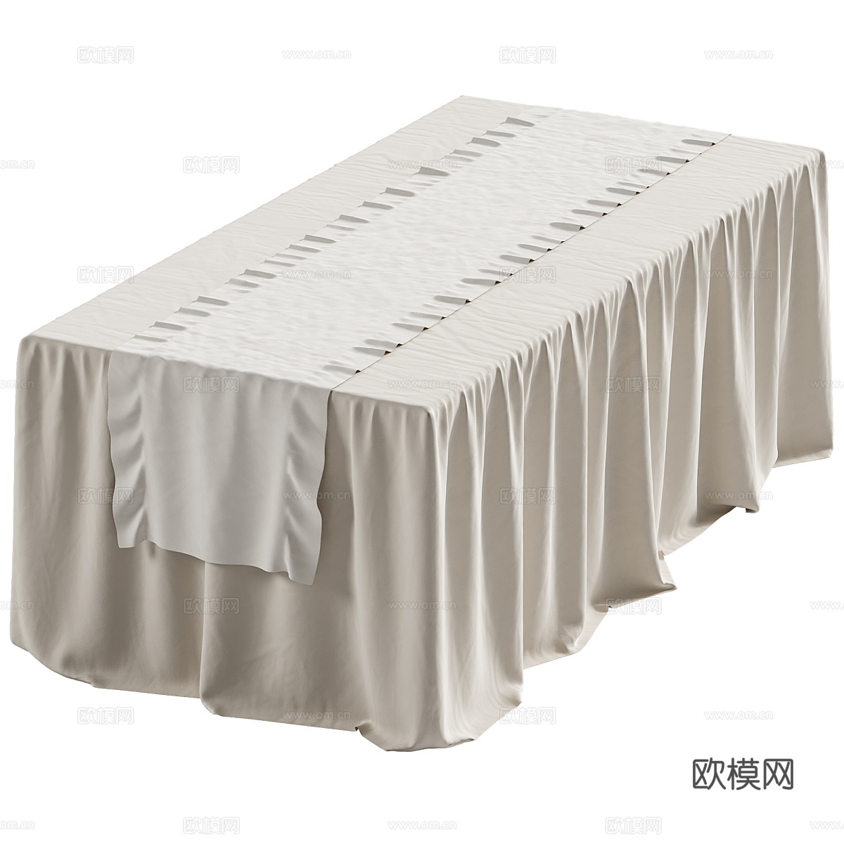 新中式桌布3d模型