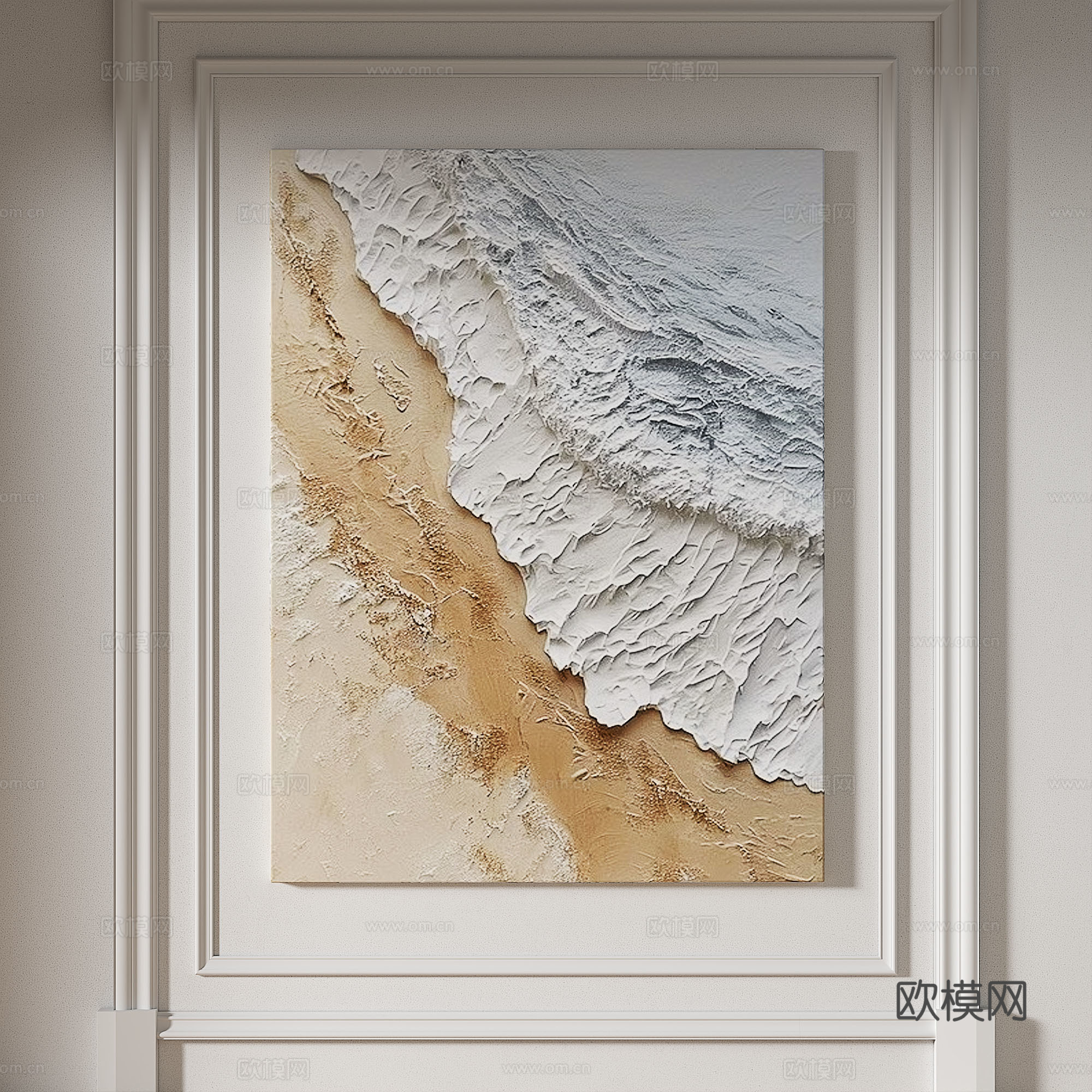现代，简约，肌理，抽象，轻奢，侘寂，立体，装饰画3d模型
