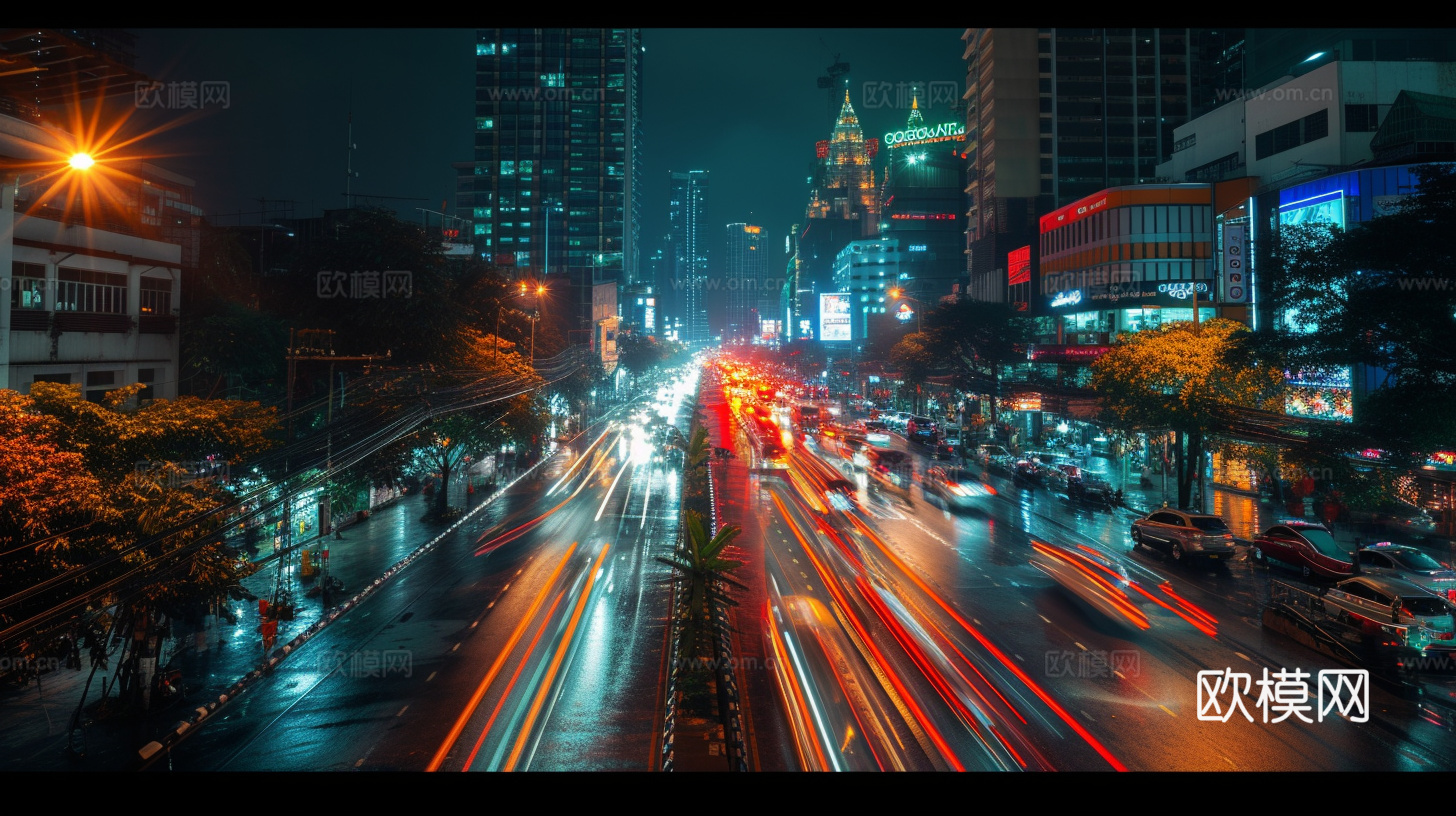 夜晚都市外景下载（渲染图4）