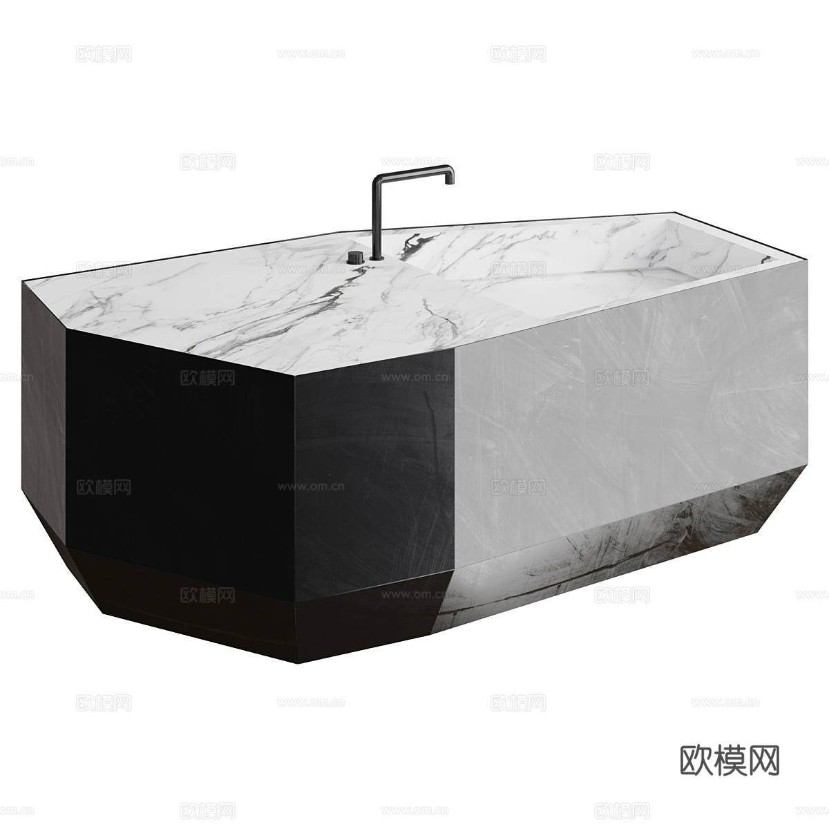 现代意式极简大理石洗手台3d模型