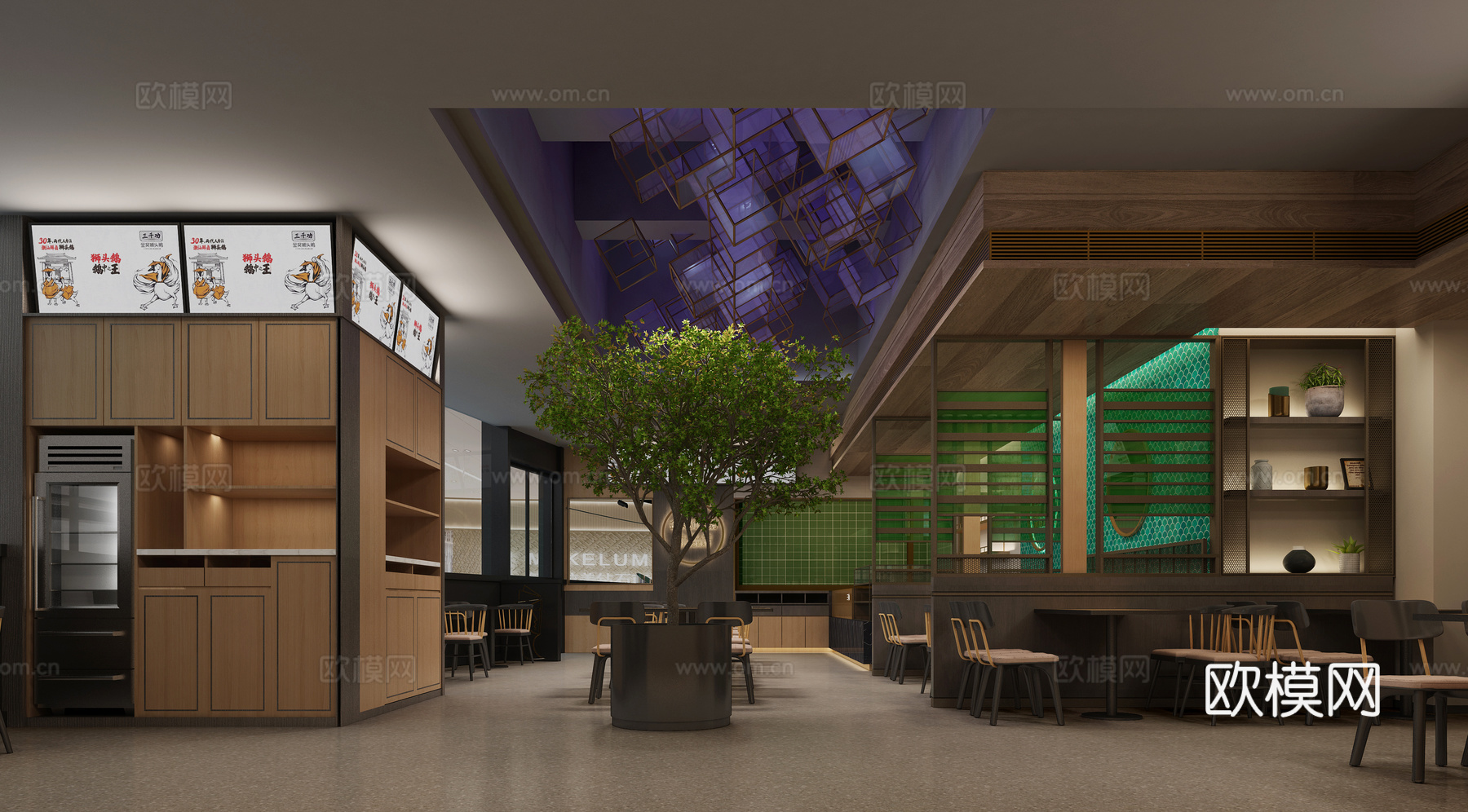 工业风现代烧鹅店3d模型