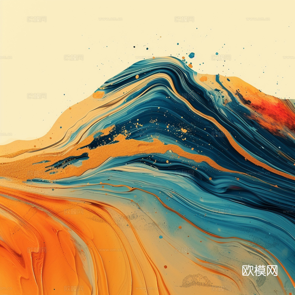 3D立体肌理油画涂抹背景壁纸