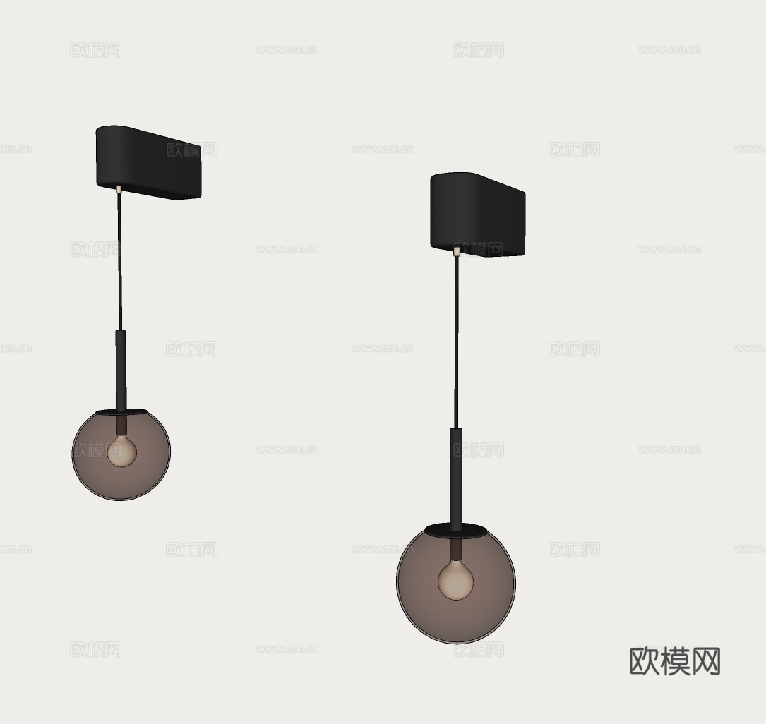 意式壁灯 现代床头壁灯 极简壁灯 简约氛围壁灯su模型