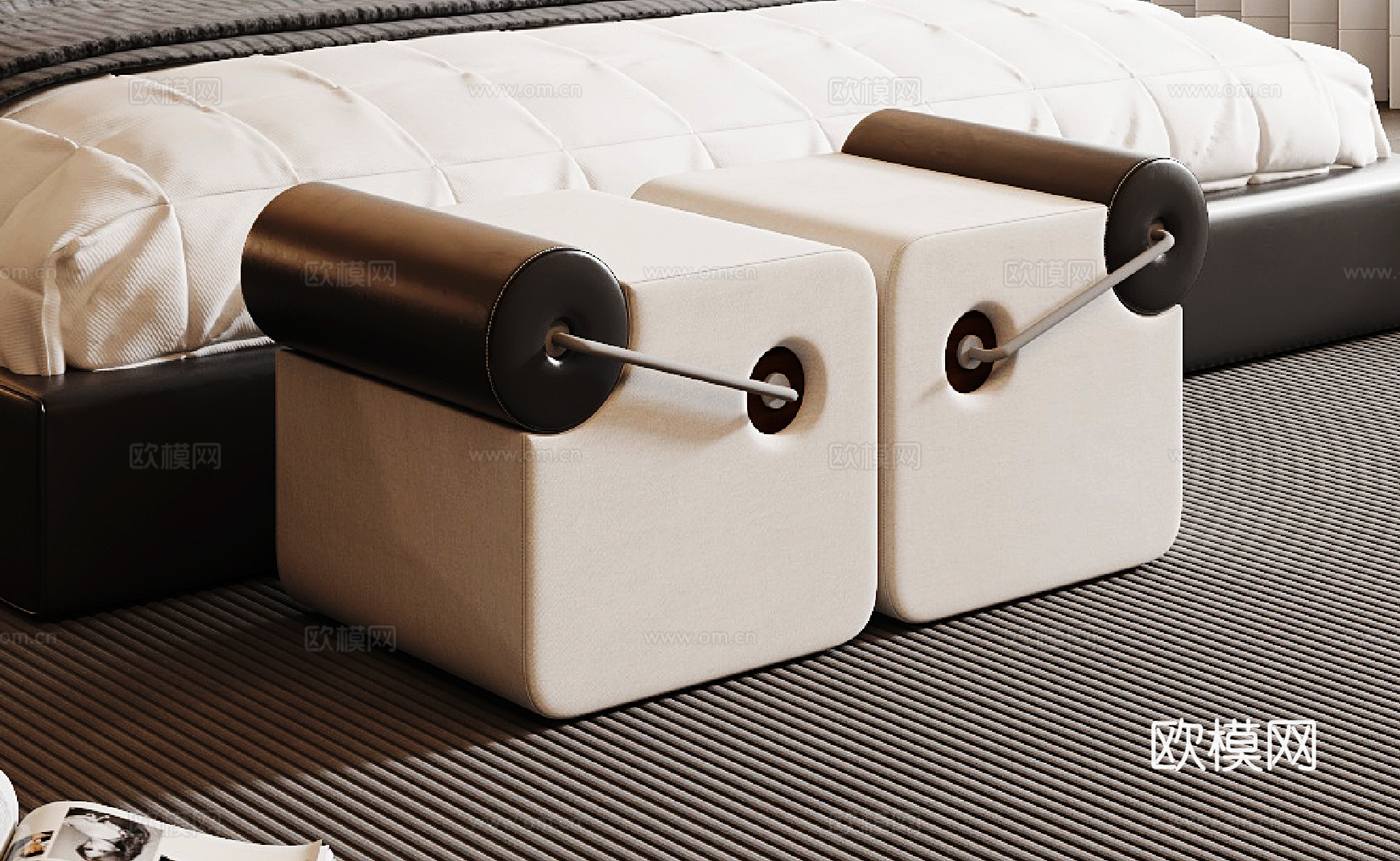 现代凳子3d模型下载