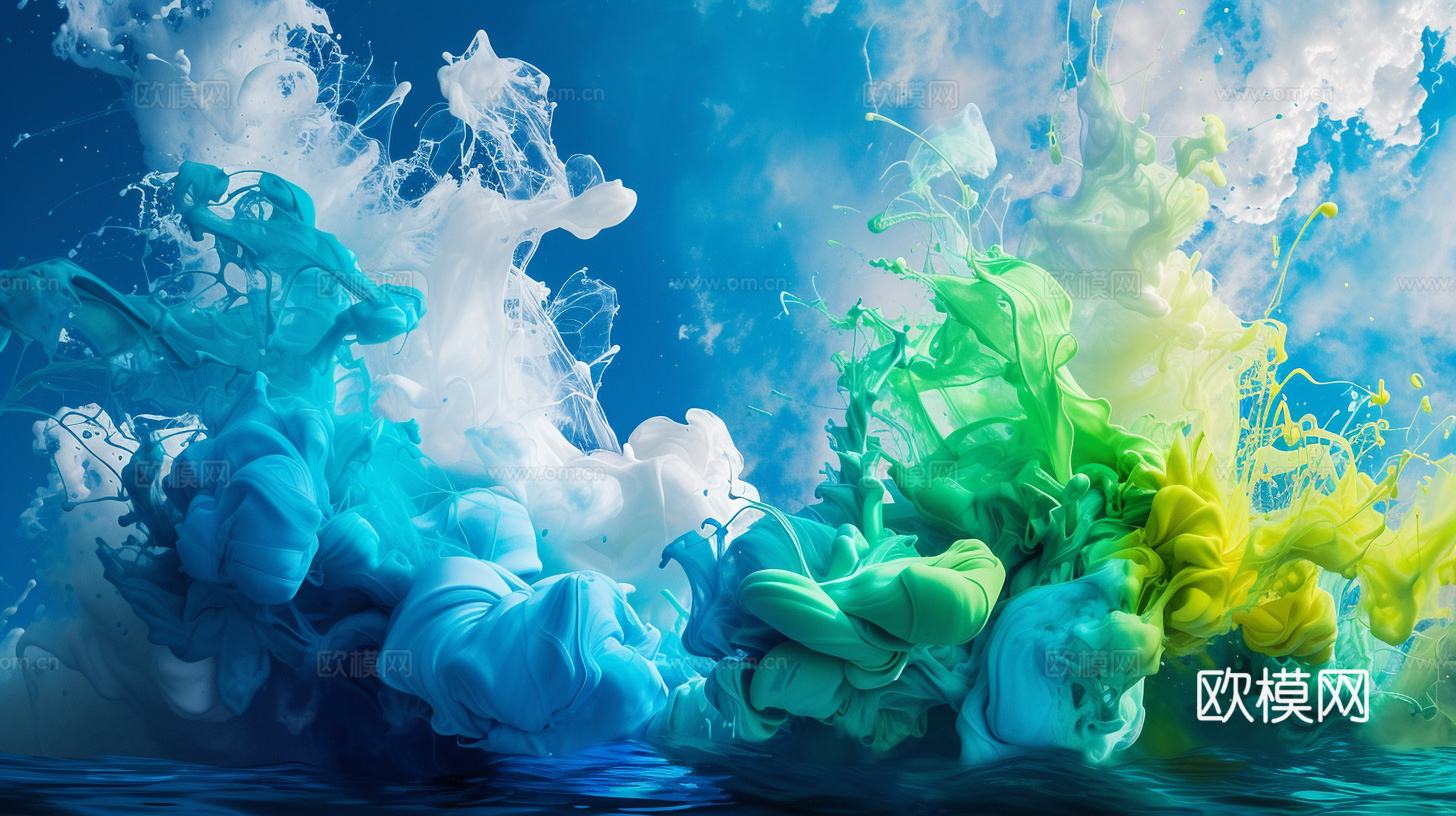 3D立体肌理油画涂抹背景壁纸下载（渲染图2）