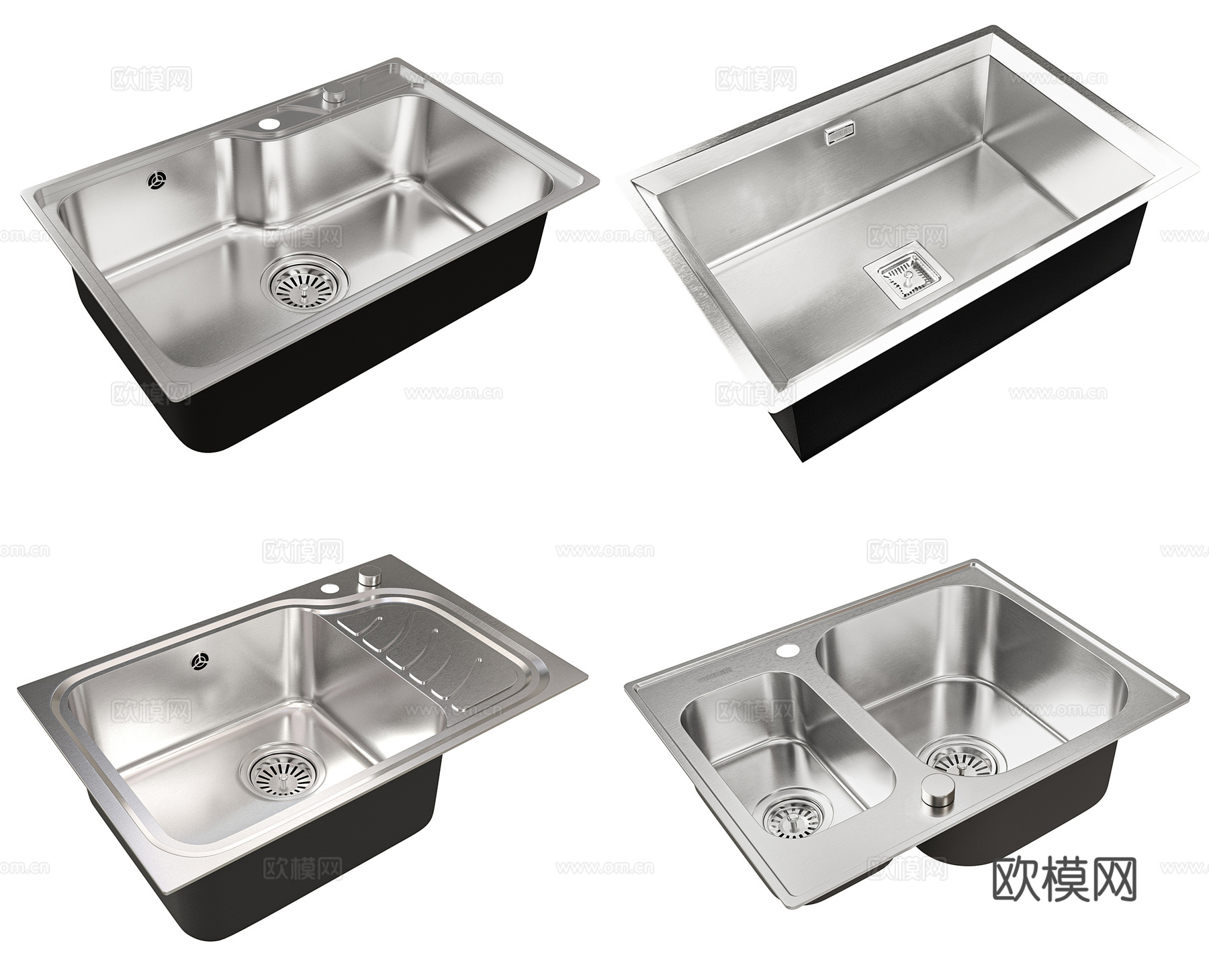 不锈钢水槽 洗菜池3d模型