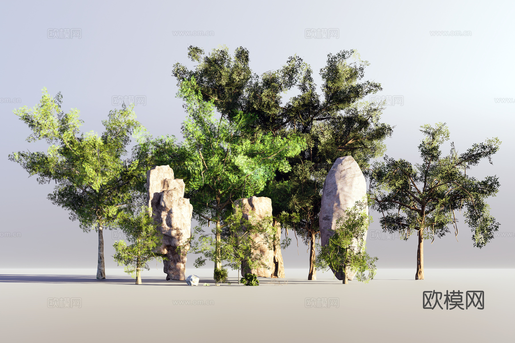 植物组合3d模型