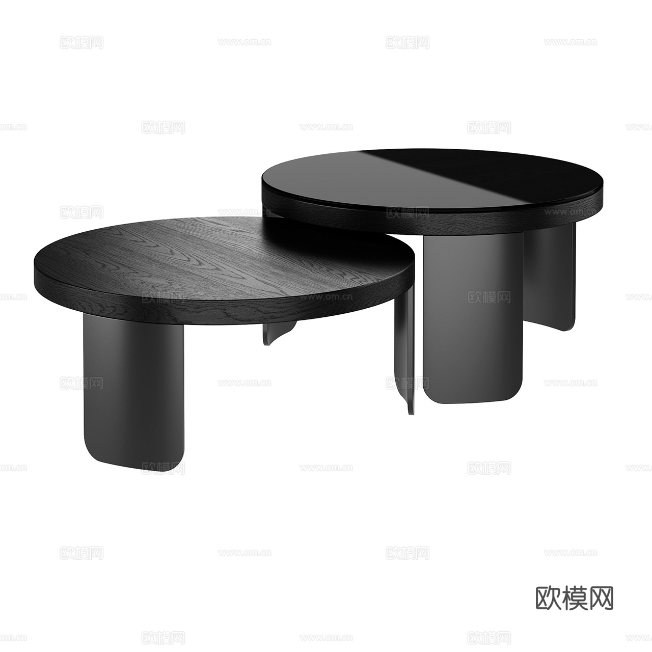 Vibieffe 现代极简茶几 圆形茶几 实木茶几 玻璃茶几3d模型