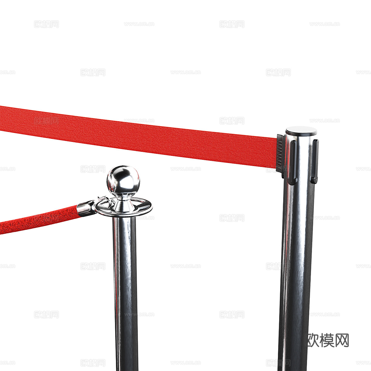 入口系统 旋转栅门围栏 障碍物围栏3d模型