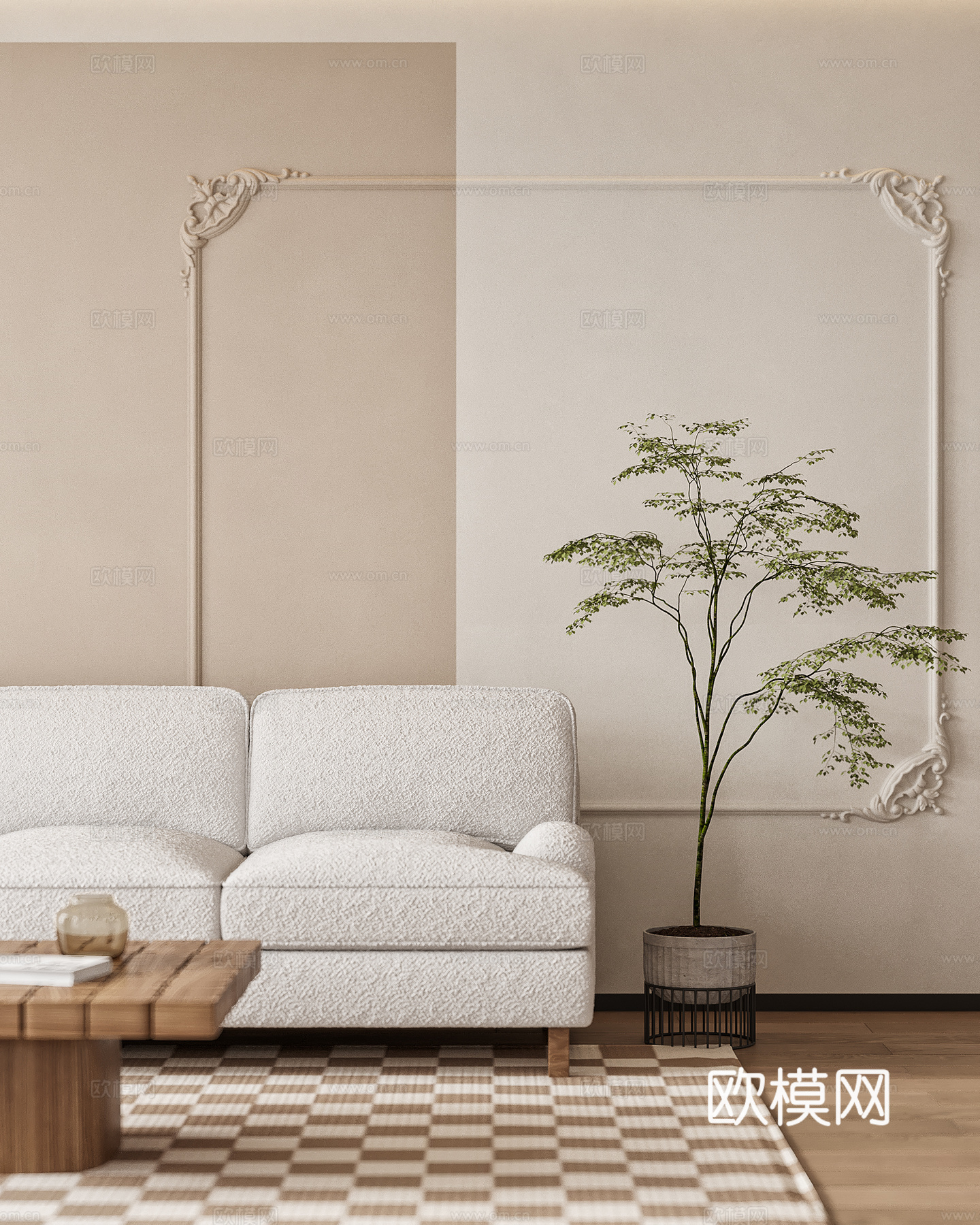 北欧客厅3d模型