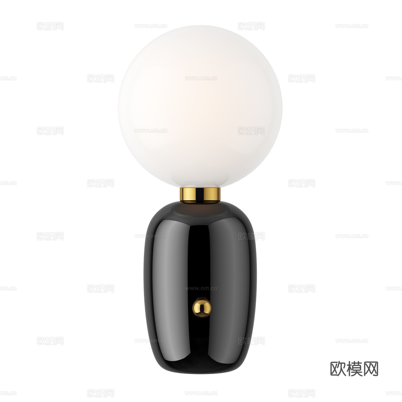 Parachilna 现代台灯 复古台灯 玻璃台灯 球形台灯3d模型