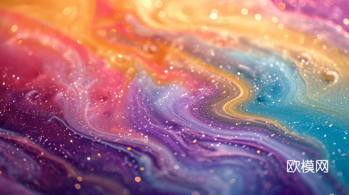 3D立体肌理油画涂抹背景壁纸下载（渲染图3）