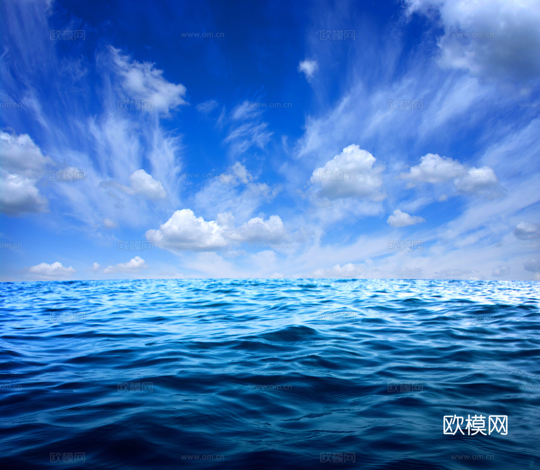 高清蓝天白云天空大海贴图