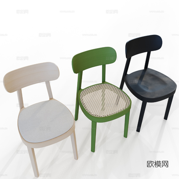 现代北欧儿童椅3d模型下载(渲染图4)