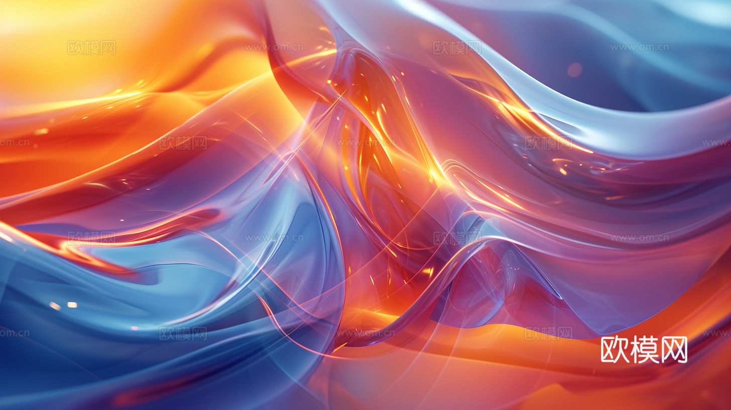 3D立体肌理油画涂抹背景壁纸下载（渲染图2）