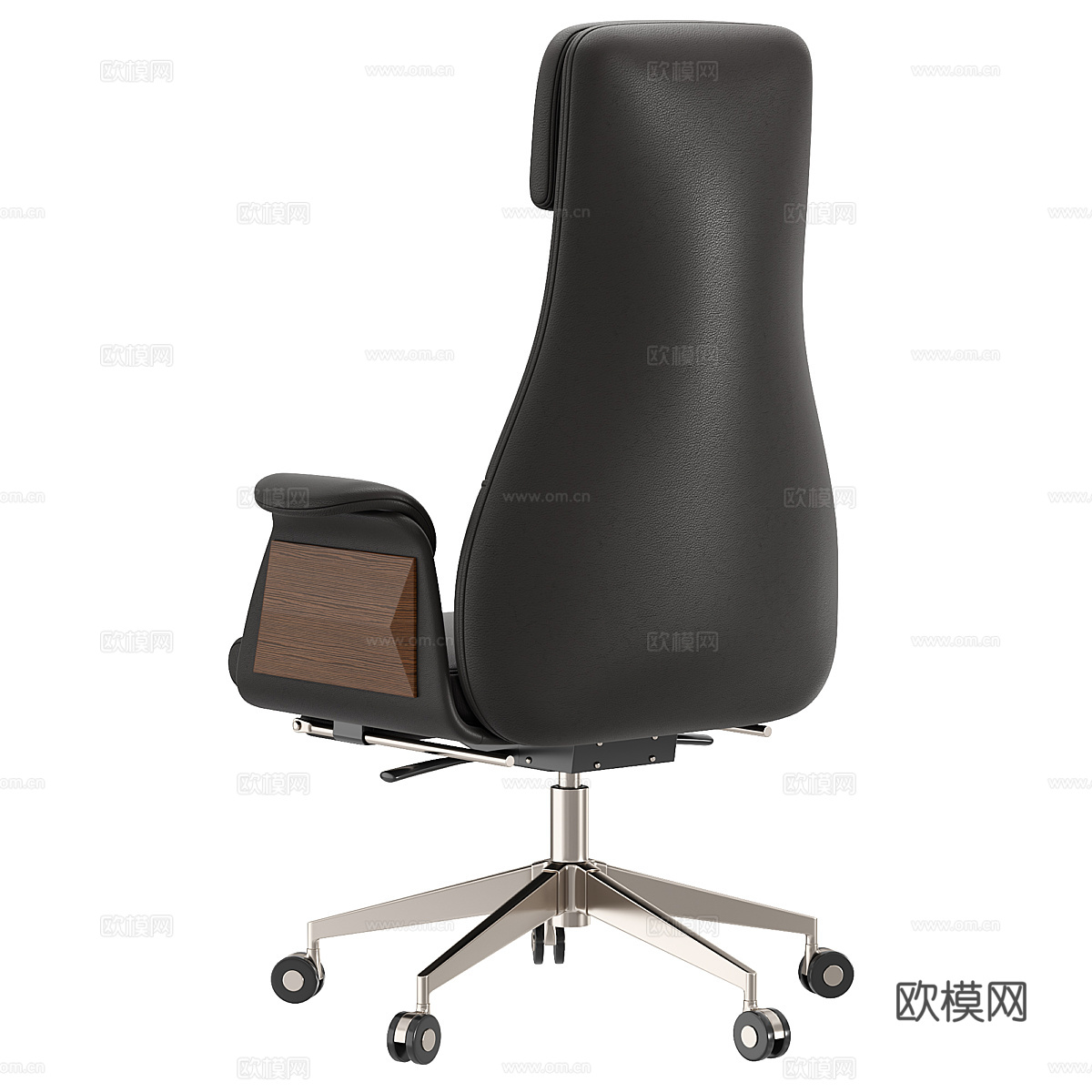 现代意式皮革办公椅3d模型