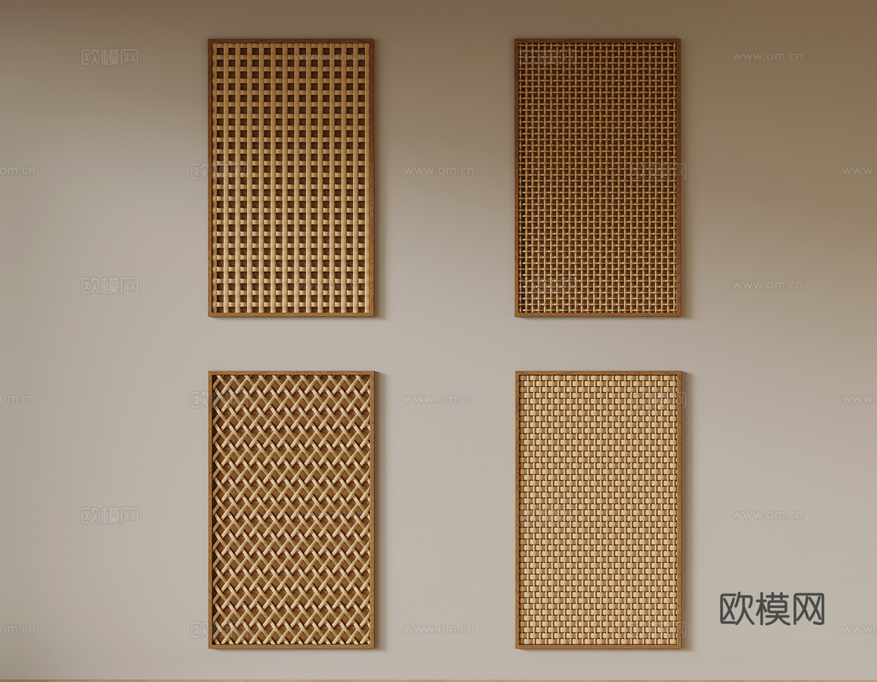 现代镂空屏风隔断3d模型