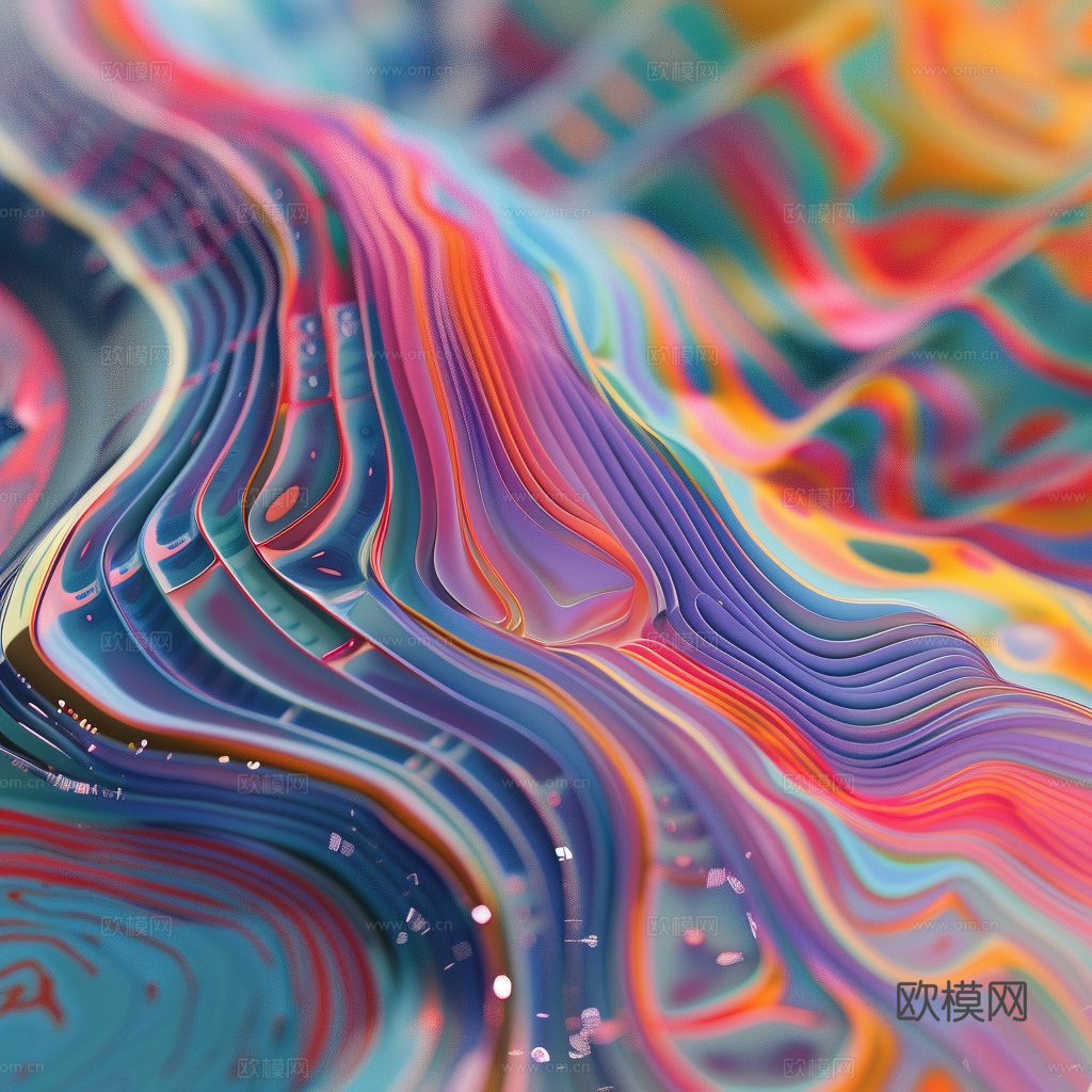 3D立体肌理油画涂抹背景壁纸