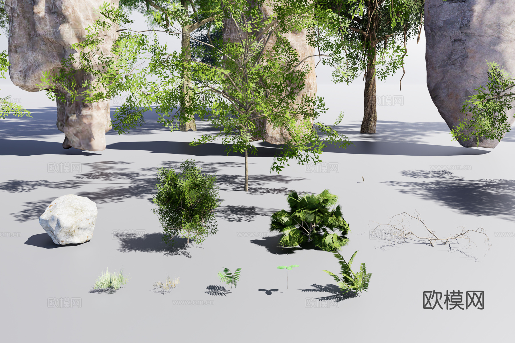 植物组合3d模型