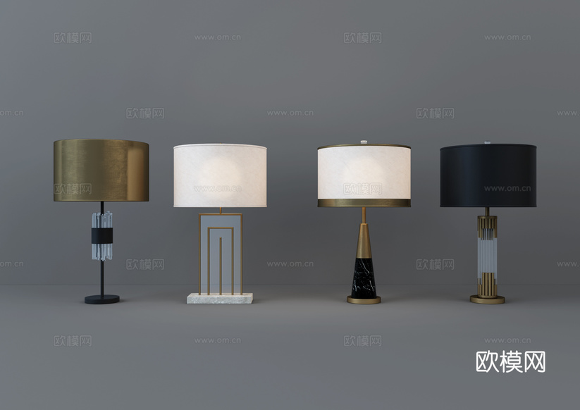 現(xiàn)代臺(tái)燈3d模型下載