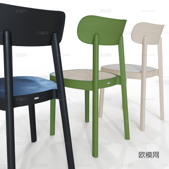 现代北欧儿童椅3d模型下载(渲染图2)
