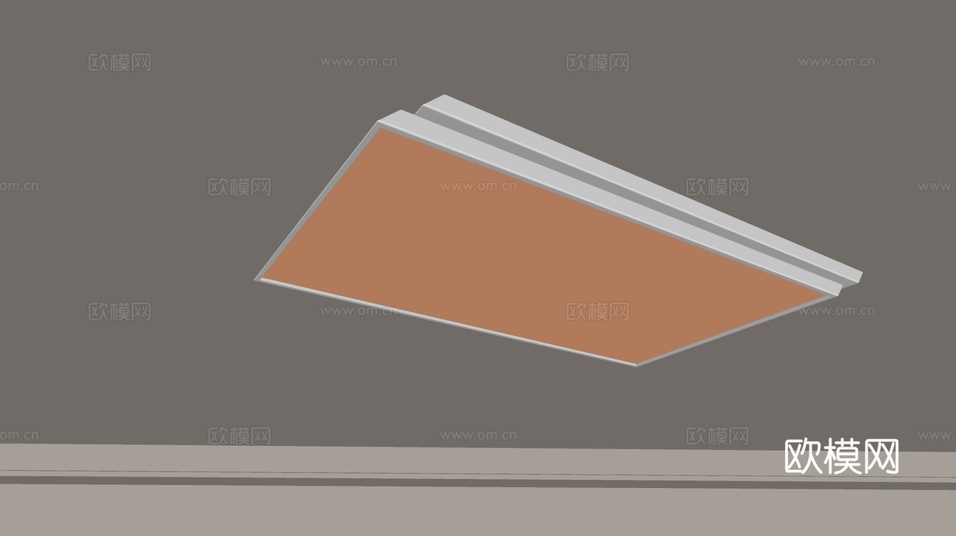 现代吸顶灯 几何形吸顶灯 卧室灯 艺术造型灯具 时尚客厅灯su模型下载(渲染图2)