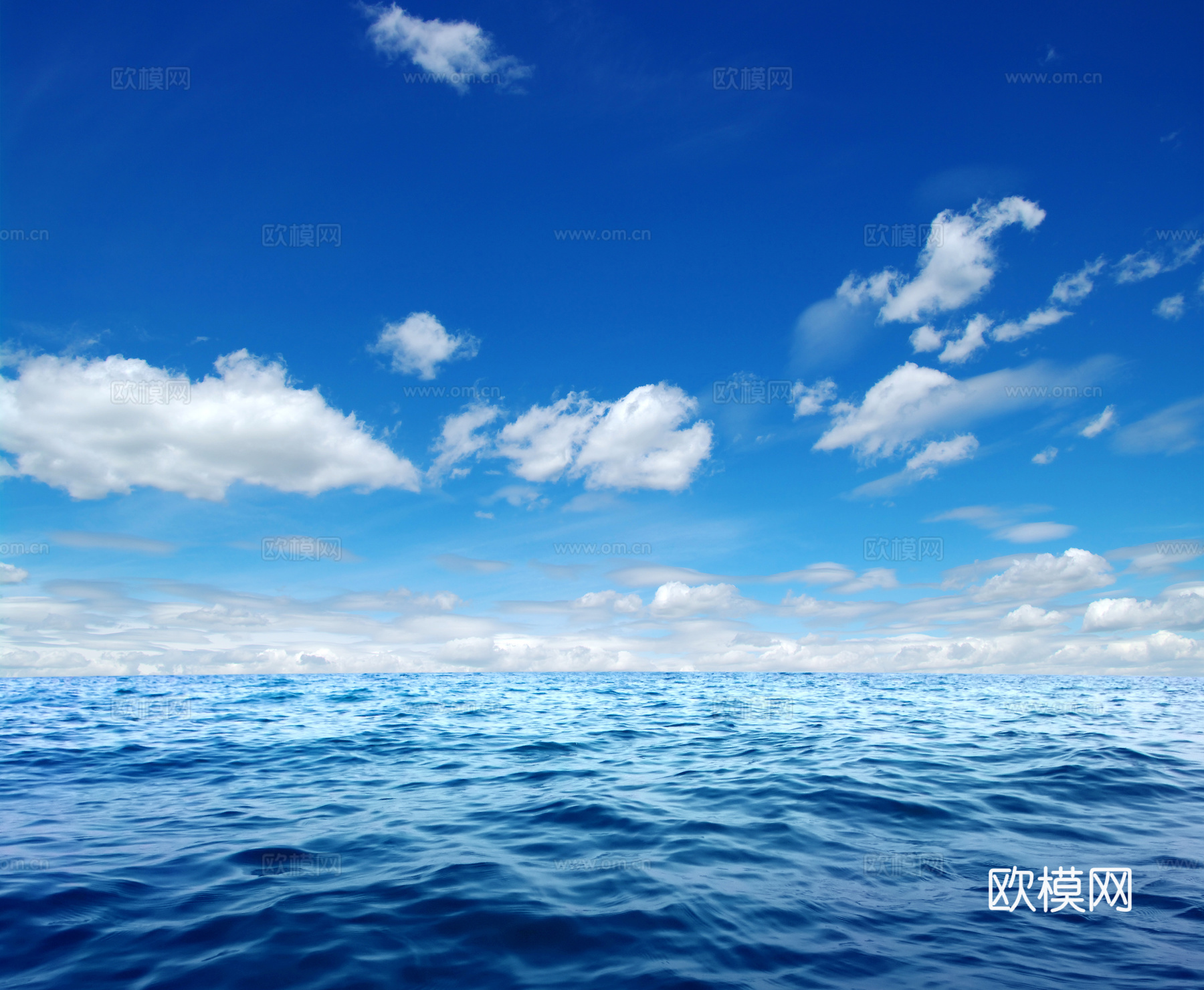 高清蓝天白云天空大海贴图