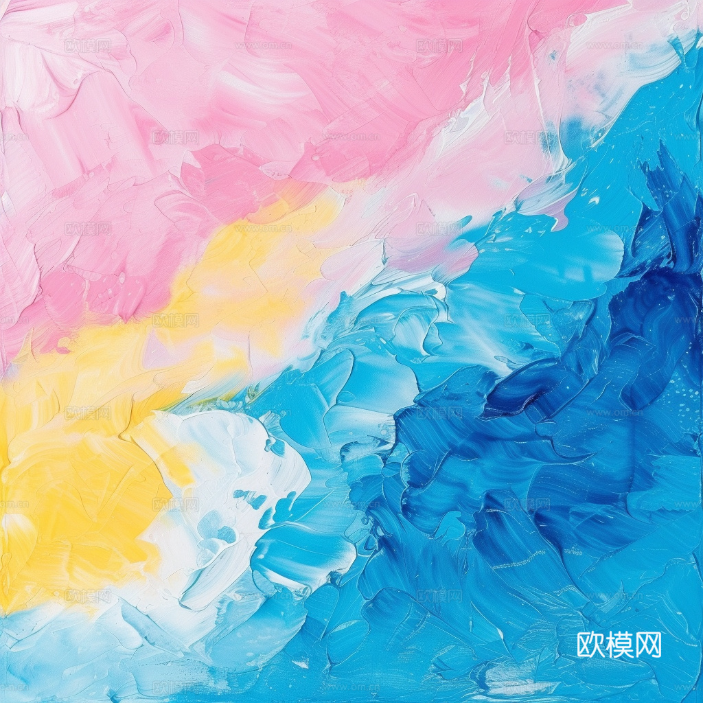 3D立体肌理油画涂抹背景壁纸
