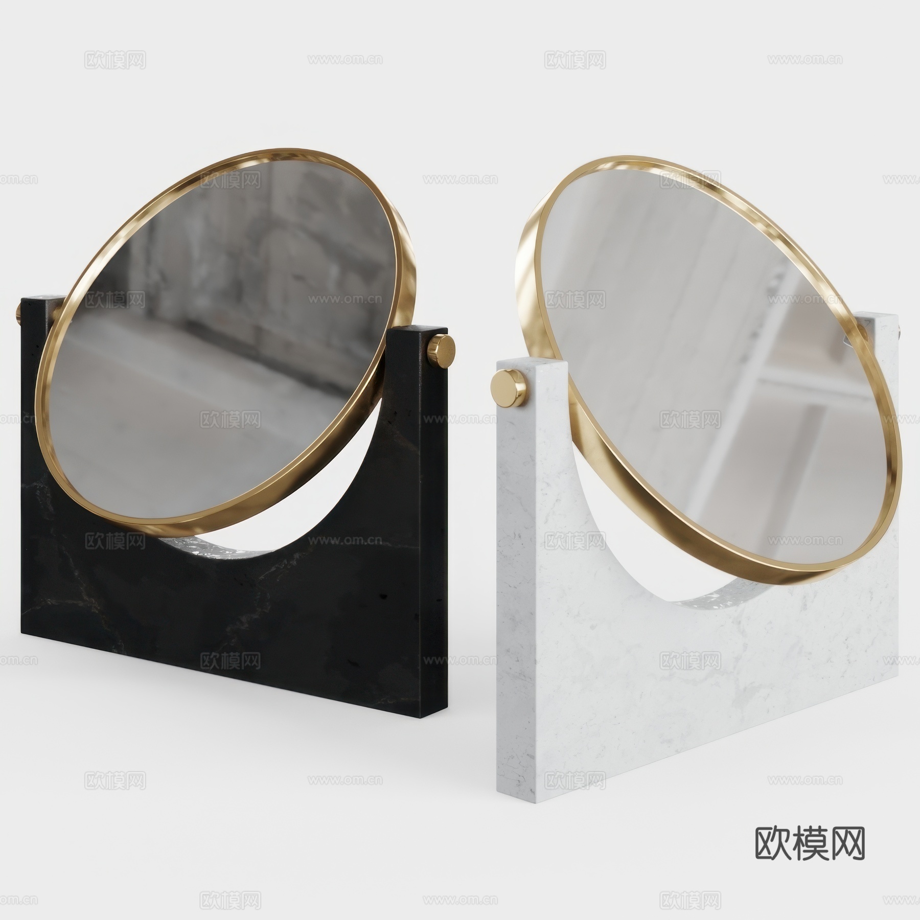 现代轻奢化妆镜3d模型