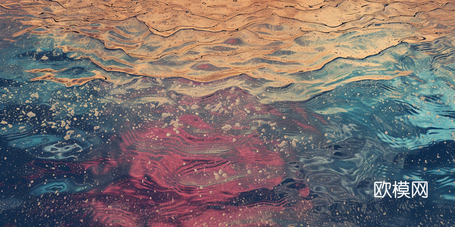 3D立体肌理油画涂抹背景壁纸下载（渲染图4）