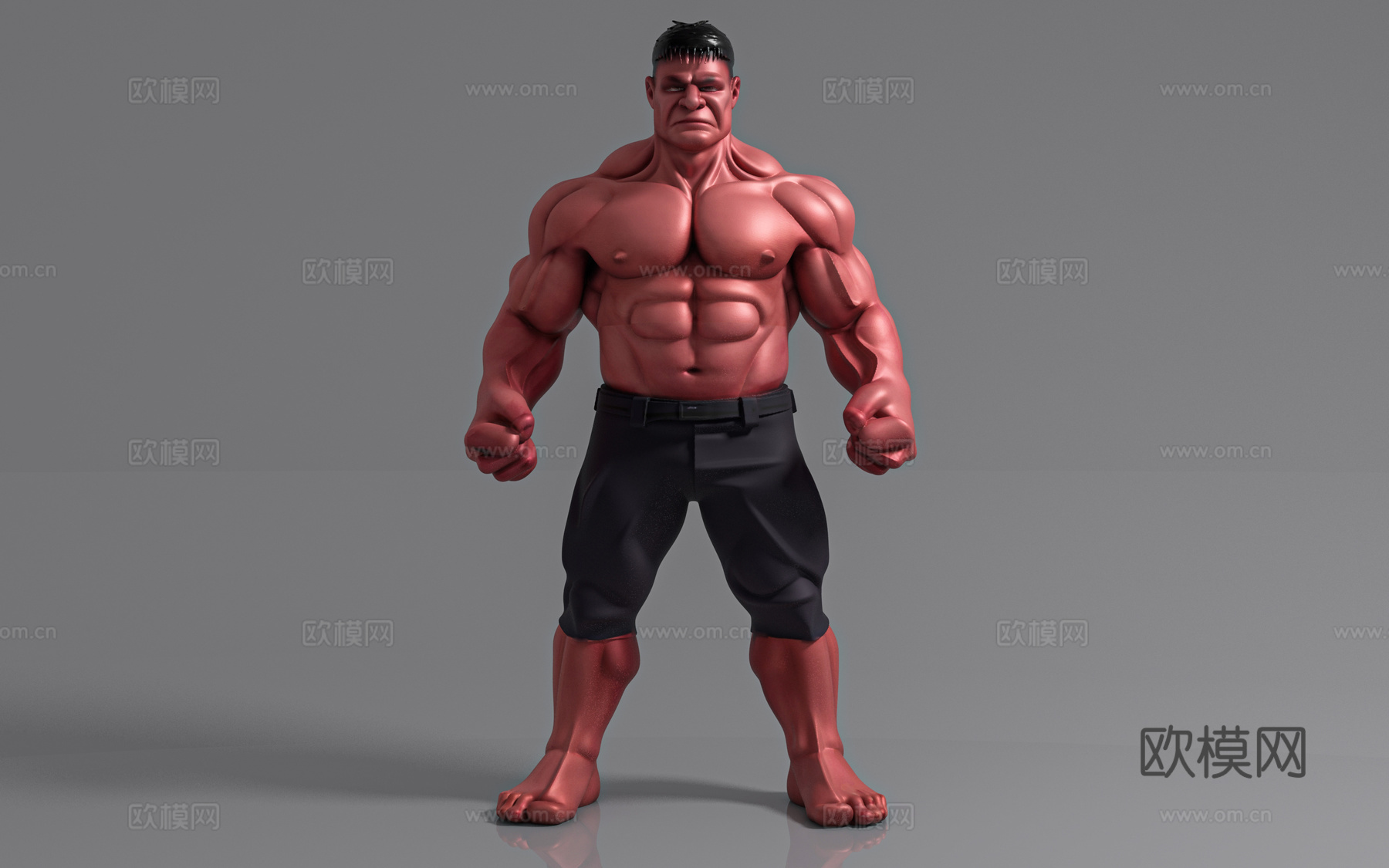 猛男肌肉男战士 威猛先生 手办玩偶 公仔玩具 雕塑雕像 卡通3d模型