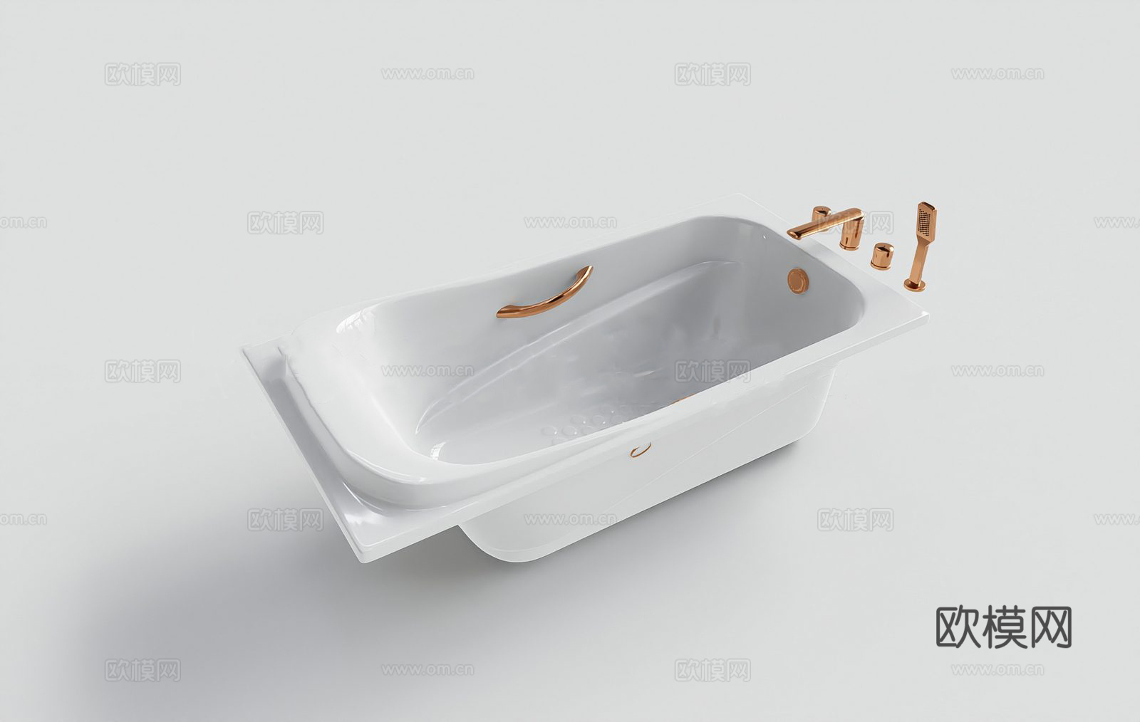 现代简约陶瓷浴缸su模型