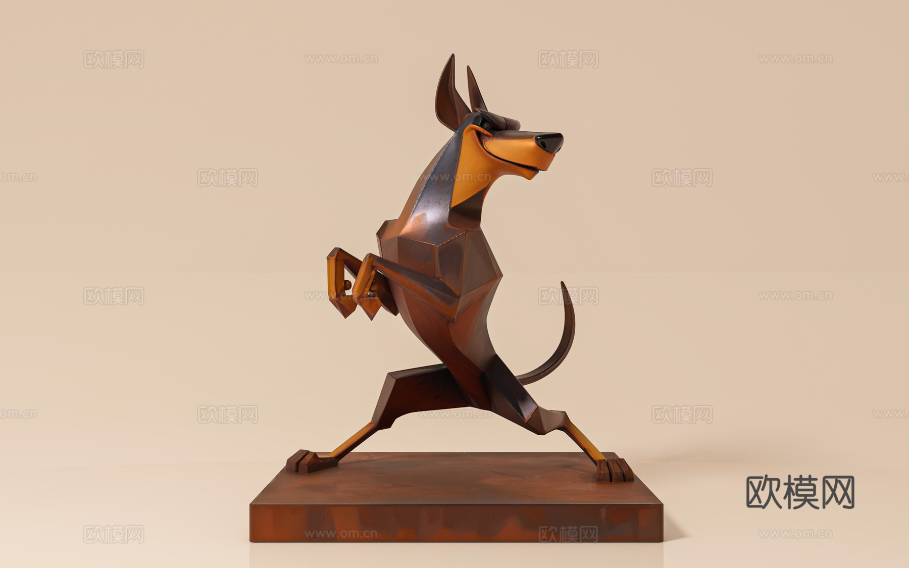 卡通狗狗动态狗狗 动漫雕塑 卡通风格 动画形象 手办摆件 艺3d模型