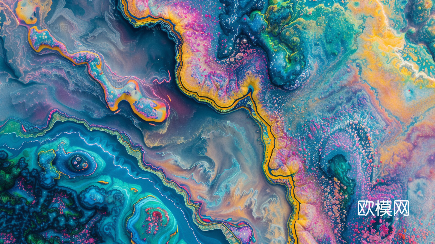 3D立体肌理油画涂抹背景壁纸