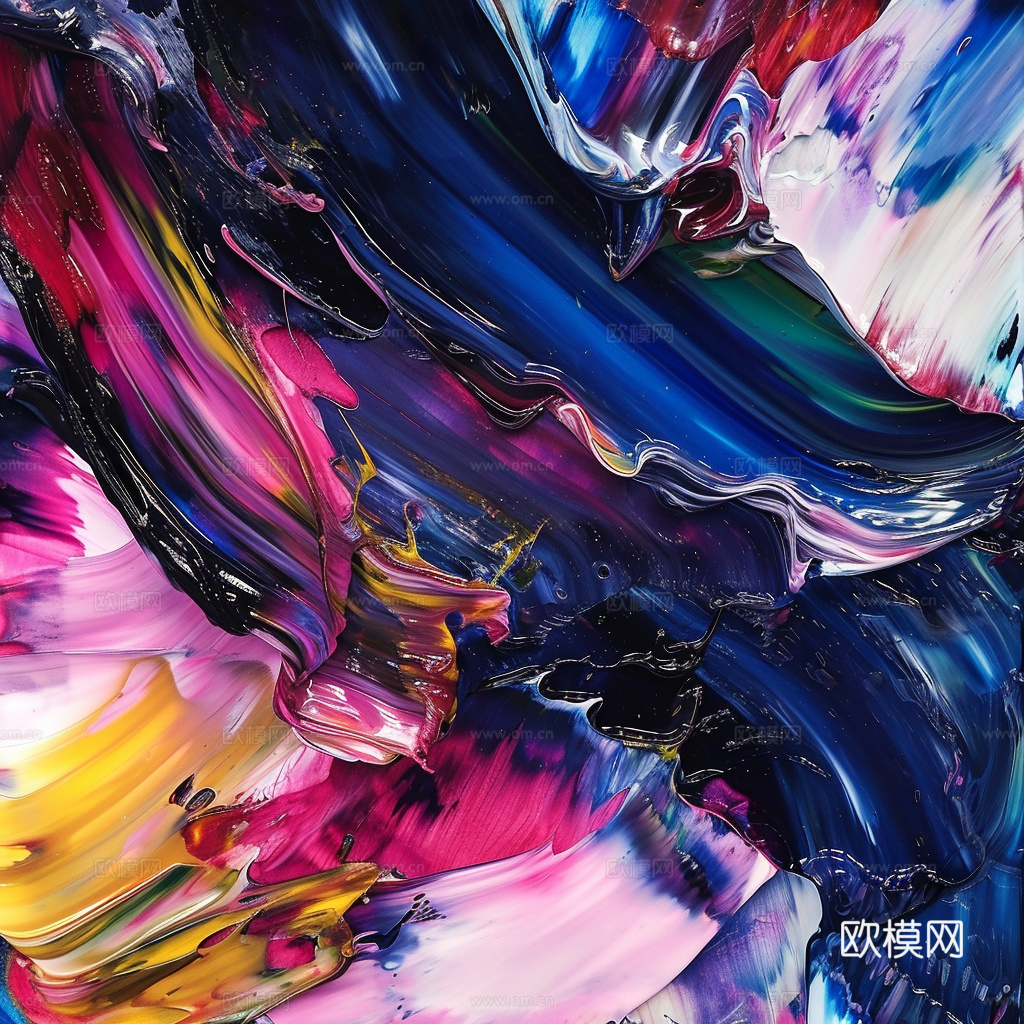 3D立体肌理油画涂抹背景壁纸