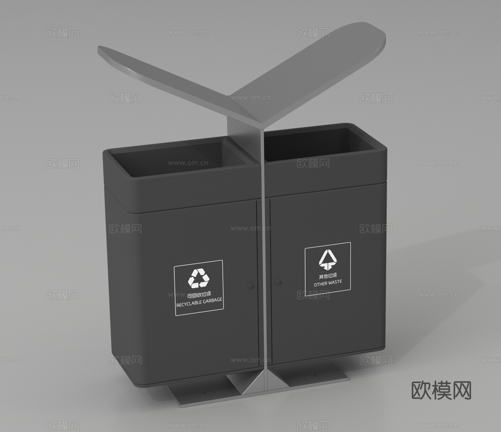 市政垃圾桶3d模型